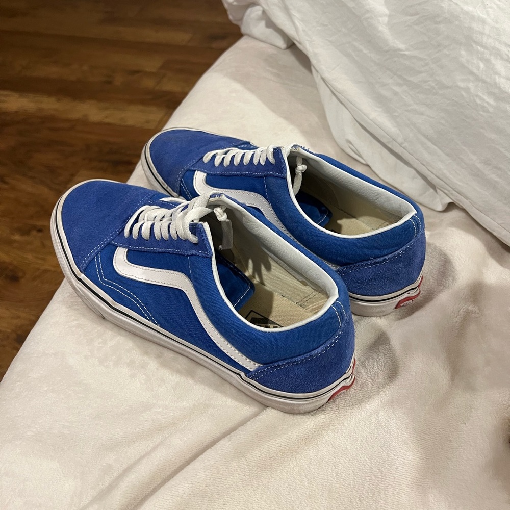 - Royal blue vans, Size 8.5 mens and size 10 in Womens